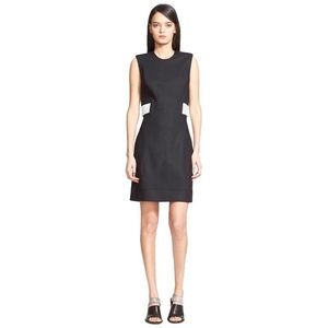 Helmut Lang Flex Suit Dress Wool Blend Leather 8